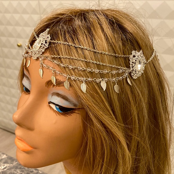 Boho crystal rhinestone headpiece crown - Picture 2 of 7